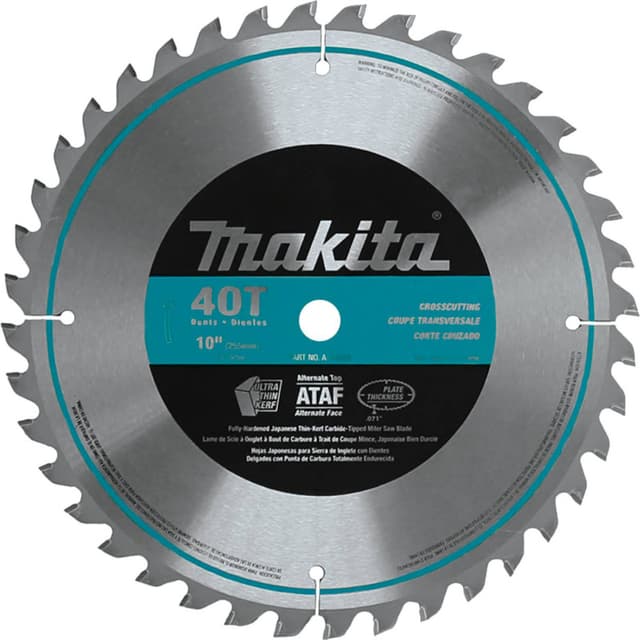 10" x 40 Teeth Cross-Cut Micro-Polished Miter Saw Blade