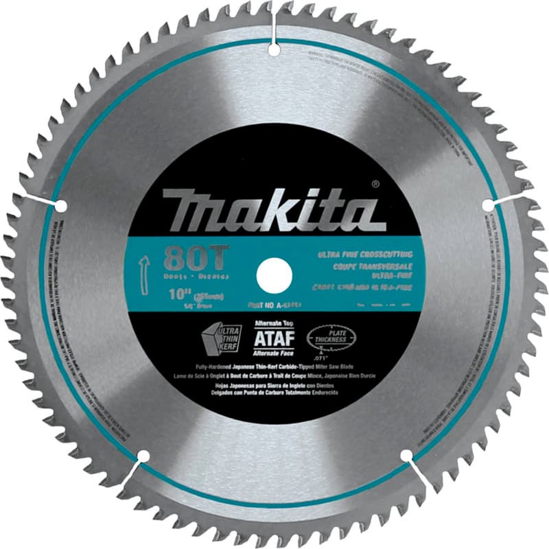 10" x 80 Teeth Cross-Cut Micro-Polished Miter Saw Blade