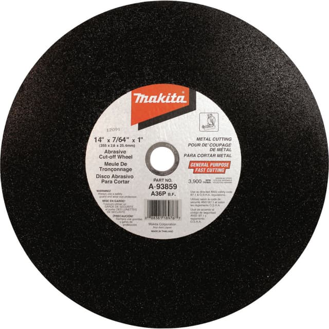 14" x 7/64" Abrasive Cut-Off Wheel (25/Pack)