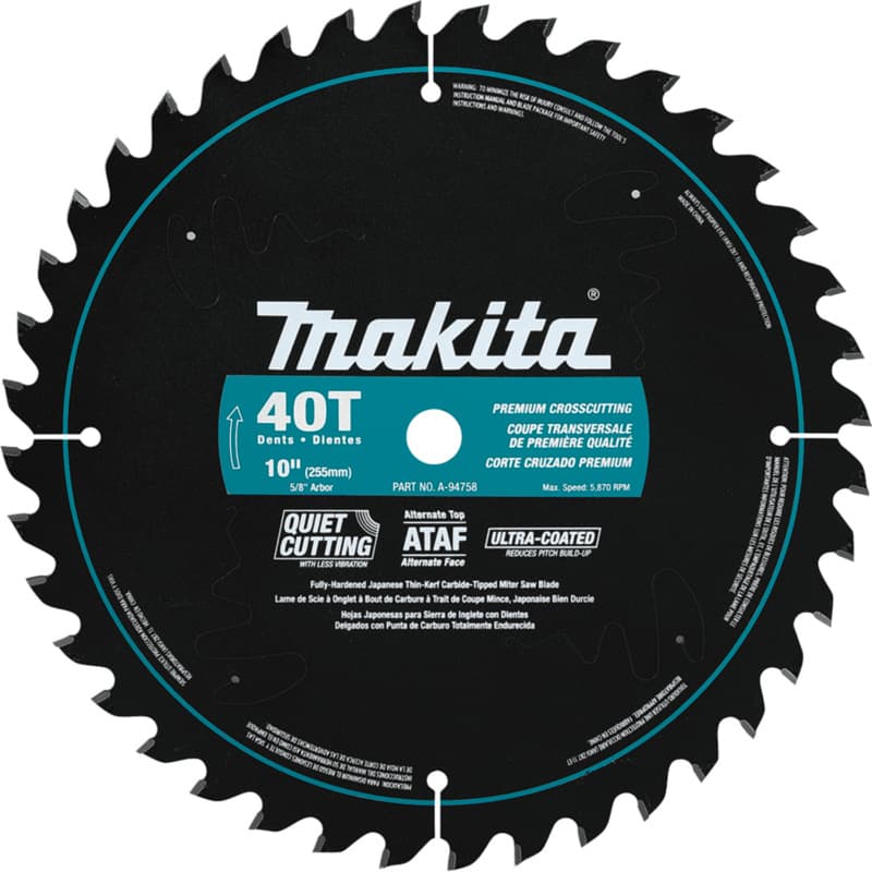 10" x 40 Teeth Ultra-Coated Miter Saw Blade