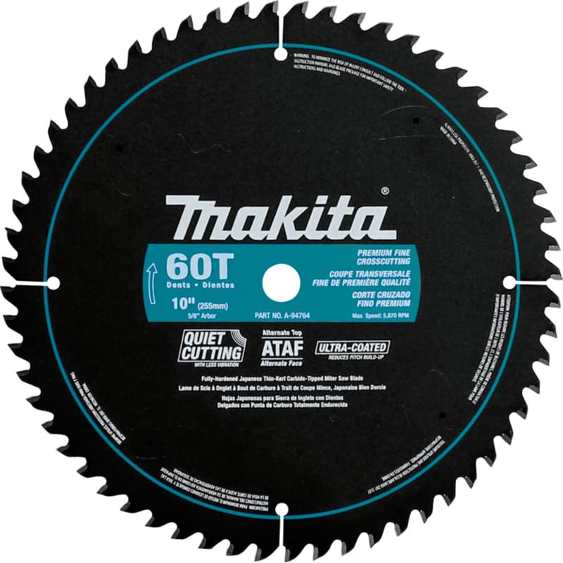 10" x 60 Teeth Ultra-Coated Miter Saw Blade