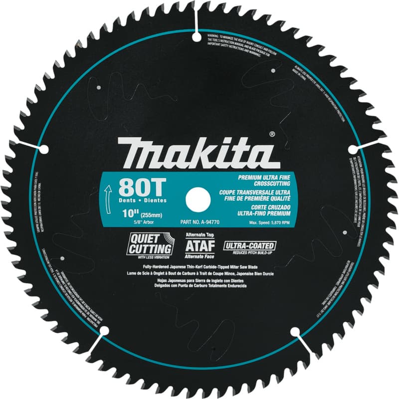 10" x 80 Teeth Ultra-Coated Miter Saw Blade