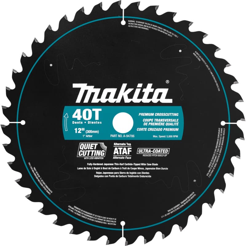 12" x 40 Teeth Ultra-Coated Miter Saw Blade