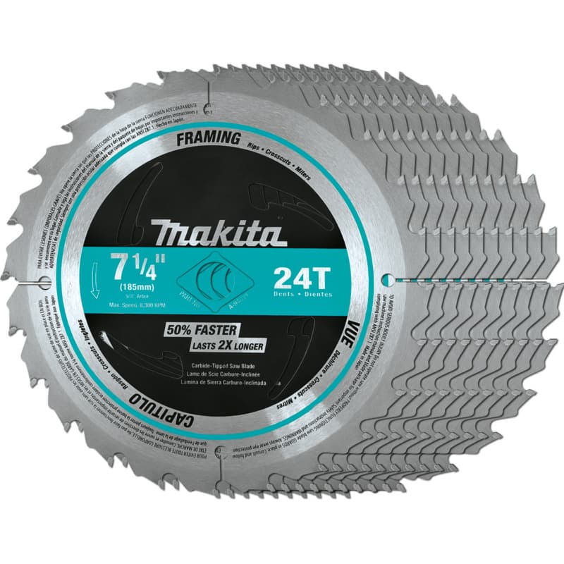 7-1/4" x 24 Teeth Cross-Cut Framing Circular Saw Blade (10/Pack)