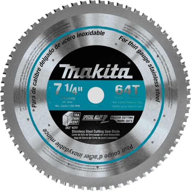 7-1/4" x 64 Teeth Cross-Cut Saw Blade