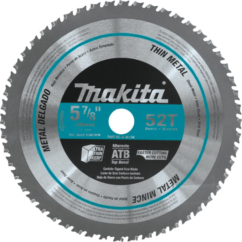 5-7/8" x 52 Teeth Cross-Cut Carbide Tipped Saw Blade