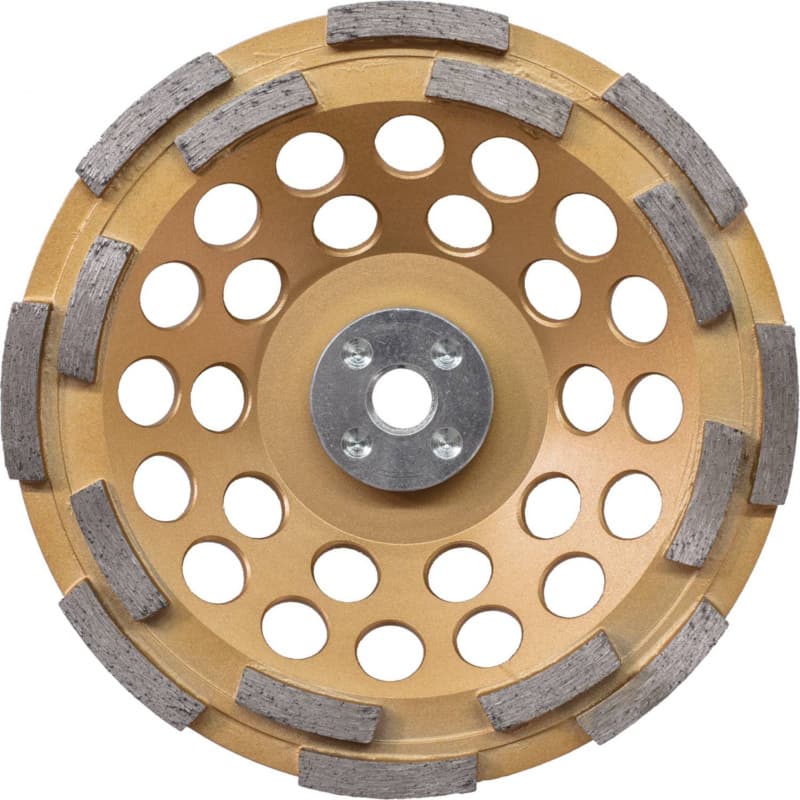 7" Low-Vibration Double Row Diamond Cup Wheel