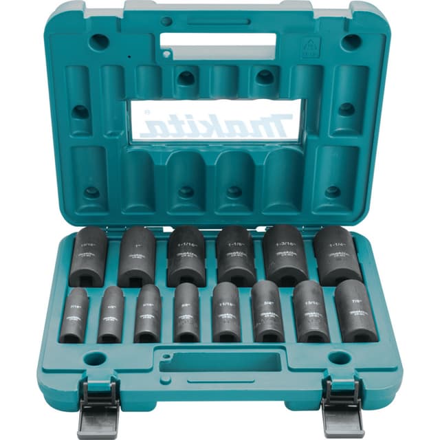 14-Piece 1/2" Drive Deep Well SAE Impact Socket Set