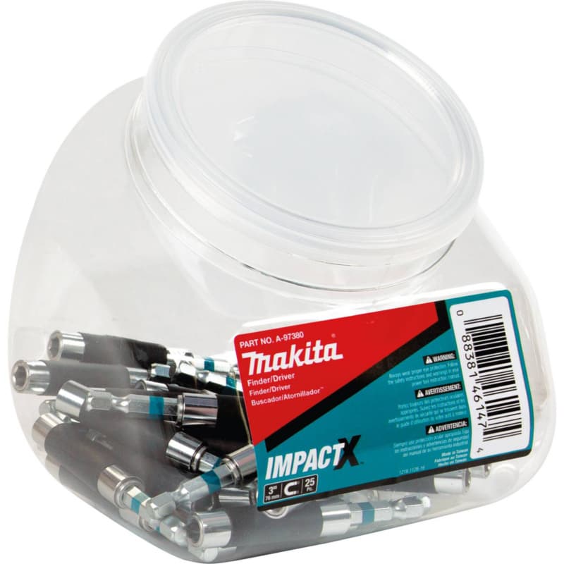 3" ImpactX Finder/Driver Insert Bit Holder, 1/4" Shank (25/Jar)