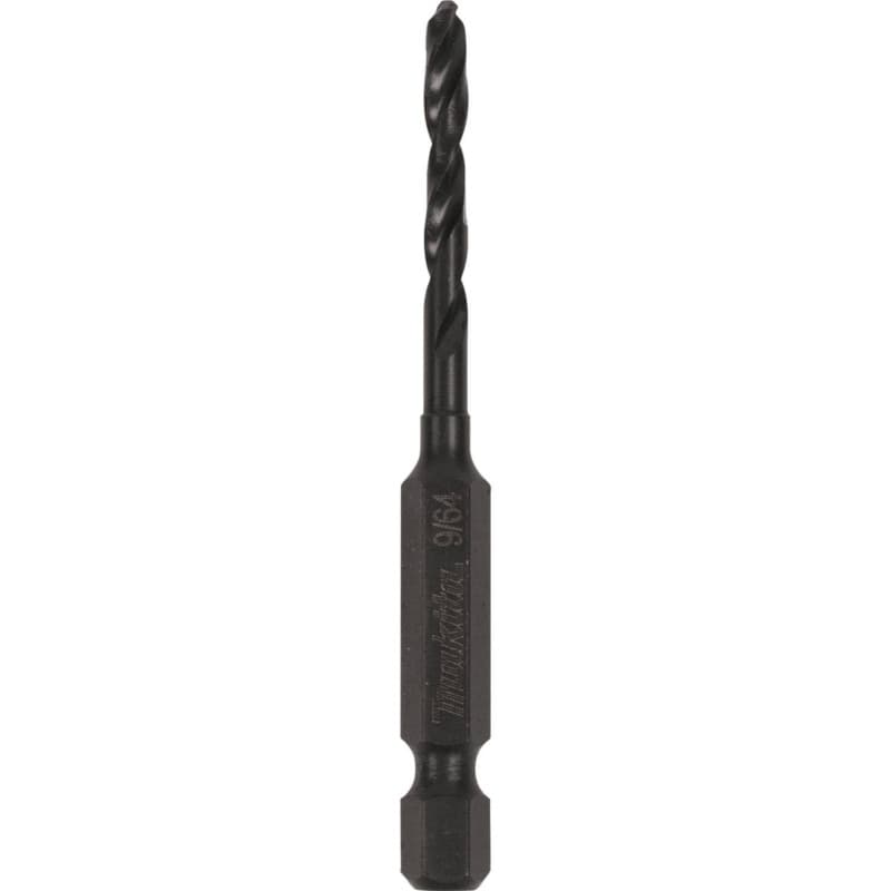 9/16" x 2-3/4" Black Oxide Drill Bit, 1/4" Shank