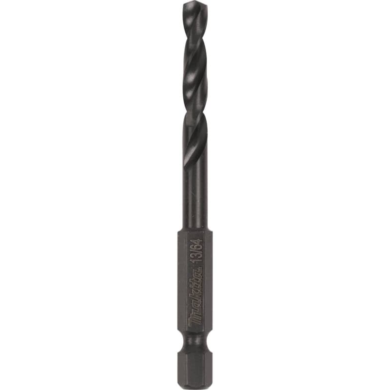 13/64" x 3" Black Oxide Drill Bit, 1/4" Shank