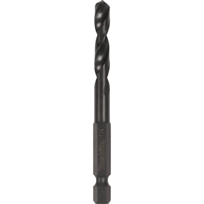 1/4" x 3-1/8" Black Oxide Drill Bit, 1/4" Shank