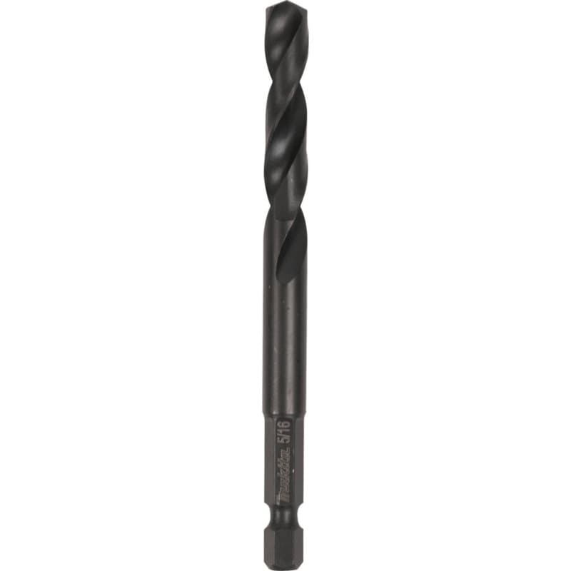 5/16" x 3-15/16" Black Oxide Drill Bit, 1/4" Shank