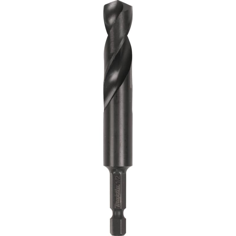 1/2" x 3-15/16" Black Oxide Drill Bit, 1/4" Shank