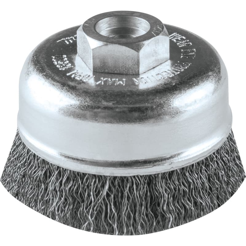 3" Crimped Wire Cup Brush, M10 x 1.25 Arbor Hole