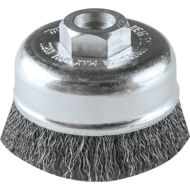 3" Crimped Wire Cup Brush, M10 x 1.25 Arbor Hole