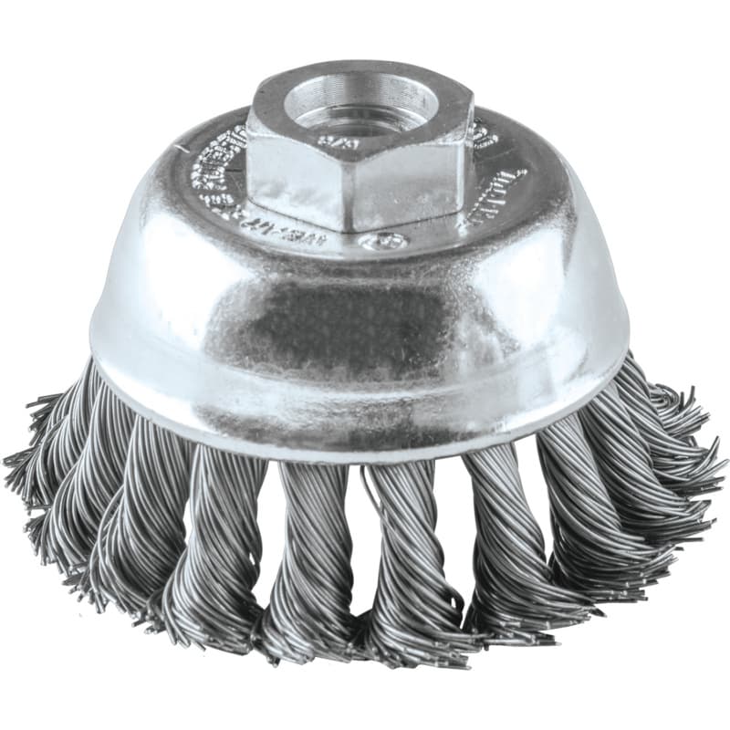 2-3/4" Knot Wire Cup Brush, 5/8"-11" Arbor Hole