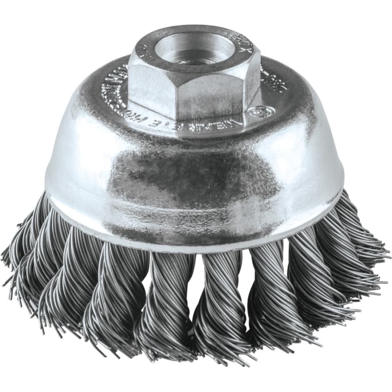 2-3/4" Knot Wire Cup Brush, M10 x 1.25 Arbor Hole