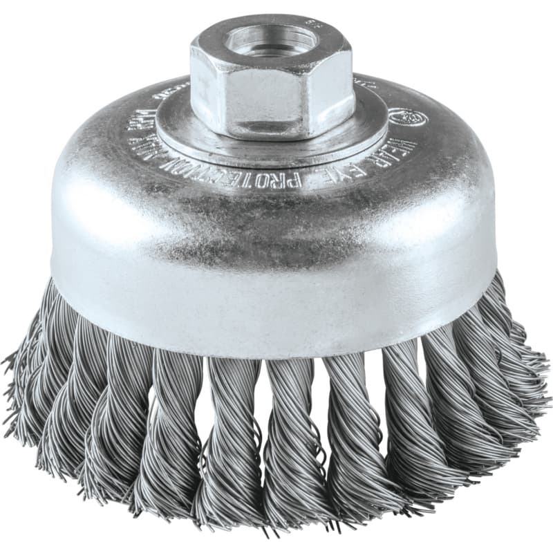 4" Knot Wire Cup Brush, 5/8"-11" Arbor Hole