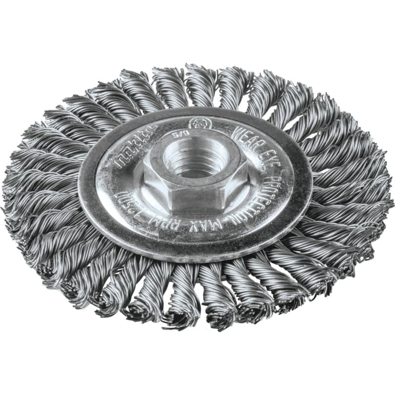 4" Stringer Bead Twist Wire Wheel, 5/8"-11" Arbor Hole