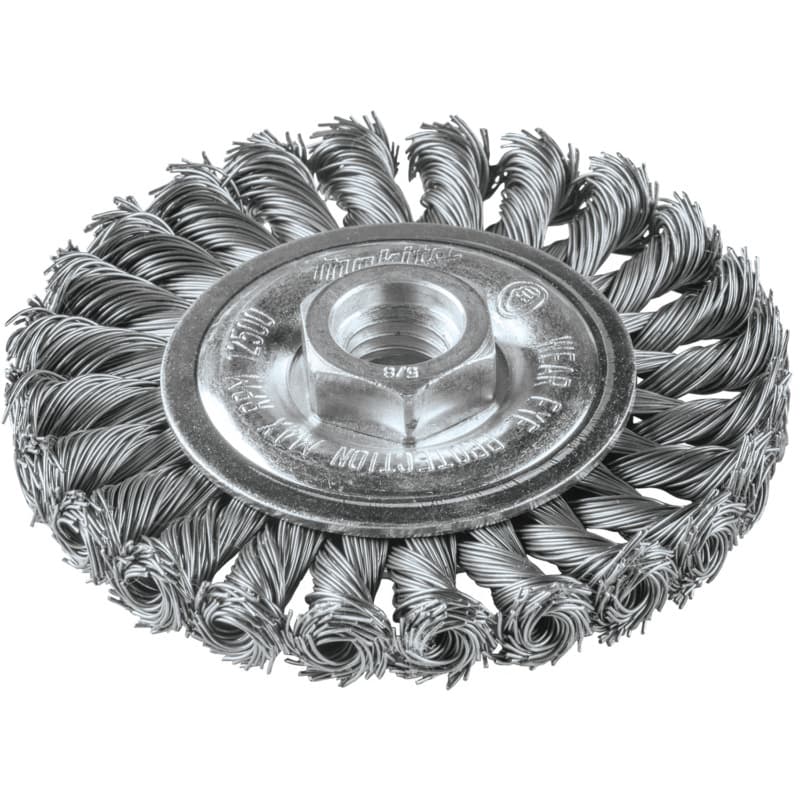 4" Knot Cable Twist Wire Wheel, 5/8"-11" Arbor Hole