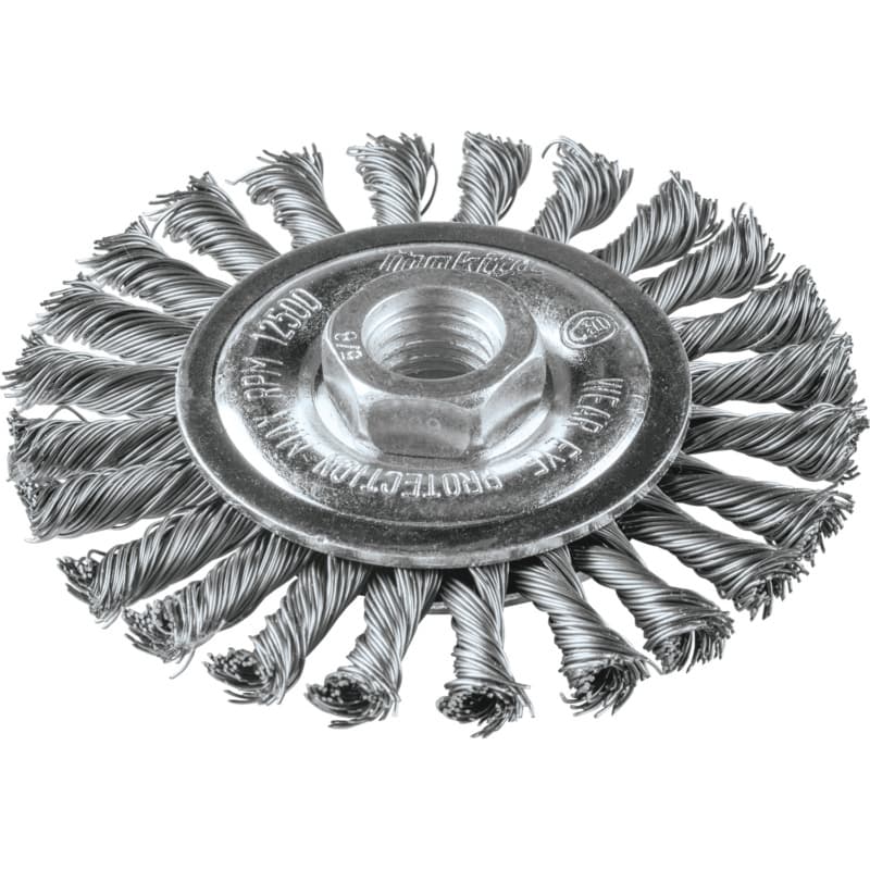 4" Knot Twist Wire Wheel, 5/8"-11" Arbor Hole