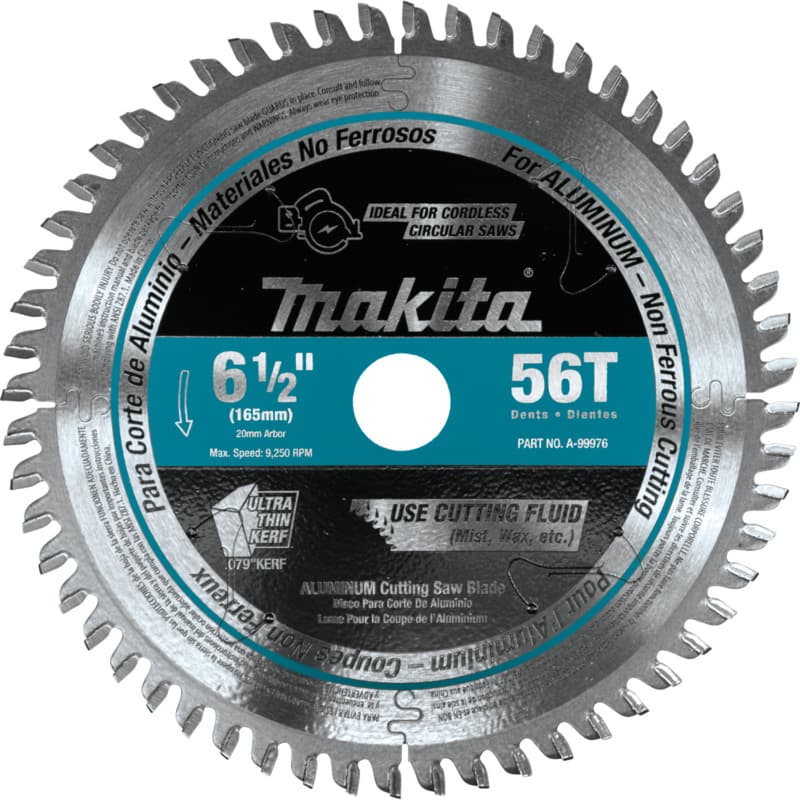 6-1/2" x 56 Teeth Carbide-Tipped Cordless Plunge Saw Blade