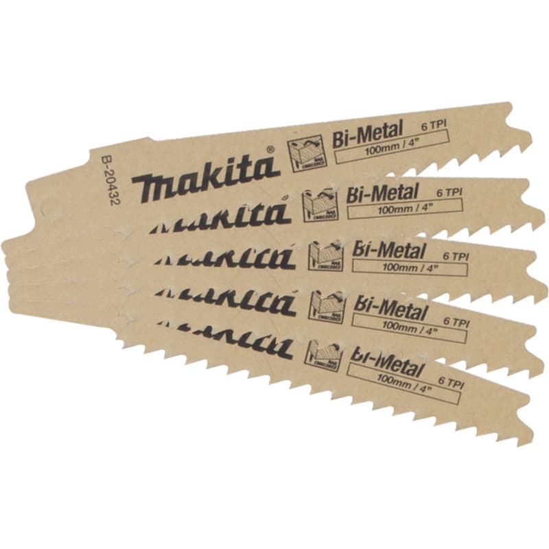 4" x 6TPI Nail Embedded Wood Cutting Recipro Saw Blade (5/Pack)