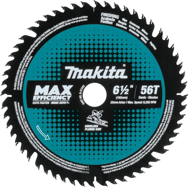 6-1/2" x 56 Teeth Cross/Rip/Plunge Cut Saw Blade