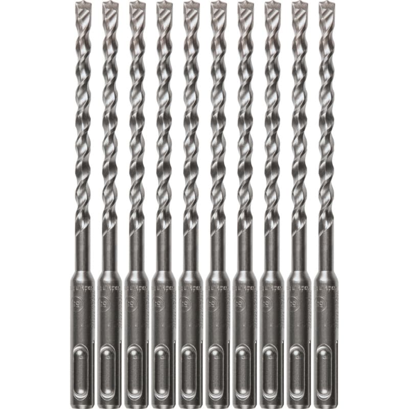 1/4" x 6" 2-Cutter SDS-PLUS Drill Bit (10/Pack)
