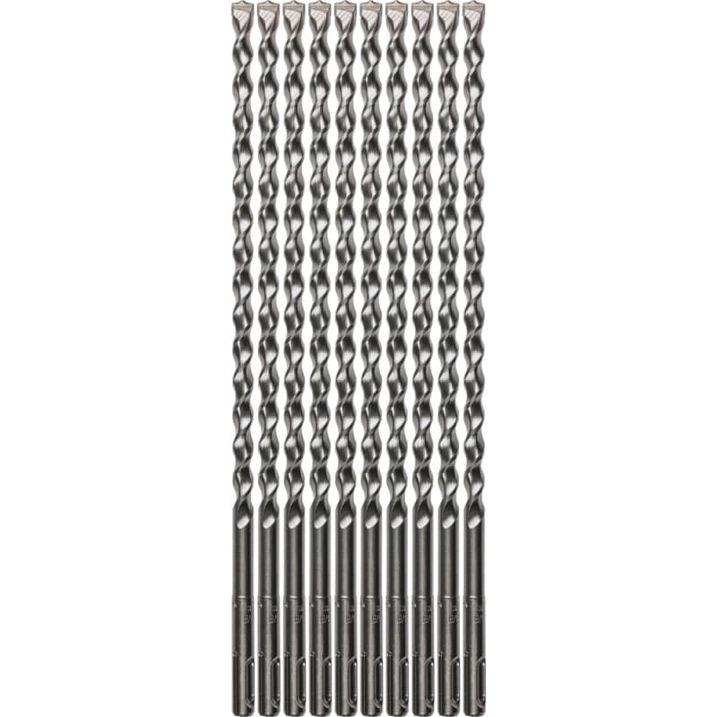 3/8" x 12" 2-Cutter SDS-PLUS Drill Bit (10/Pack)