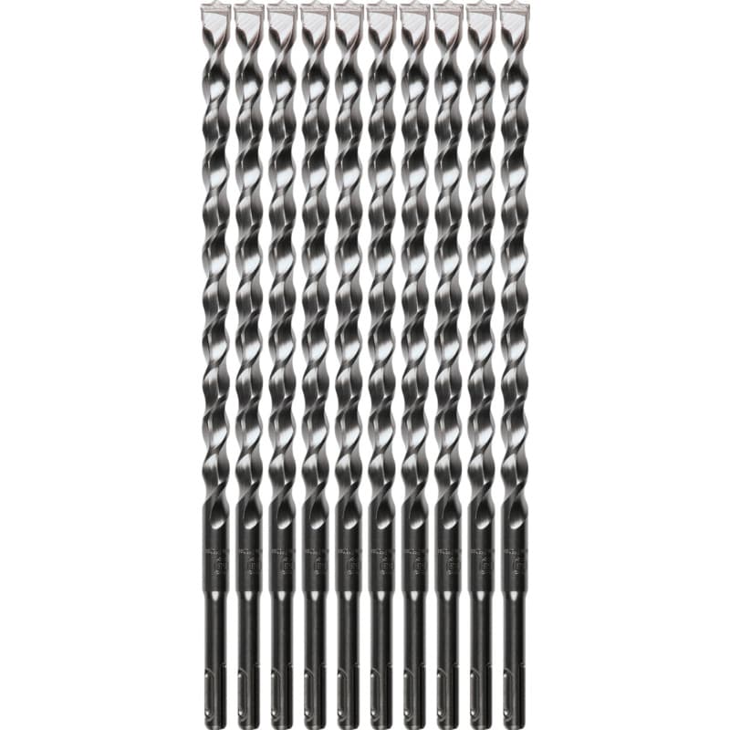 1/2" x 12" 2-Cutter SDS-PLUS Drill Bit (10/Pack)