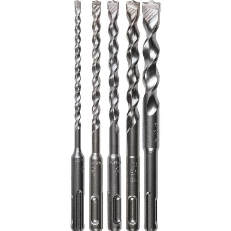 5-Piece SDS-PLUS 2-Cutter Drill Bit Set