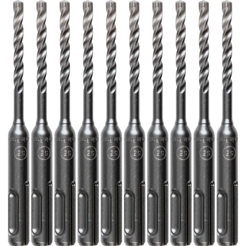 3/16" x 4" 3-Cutter SDS-PLUS Drill Bit (10/Pack)