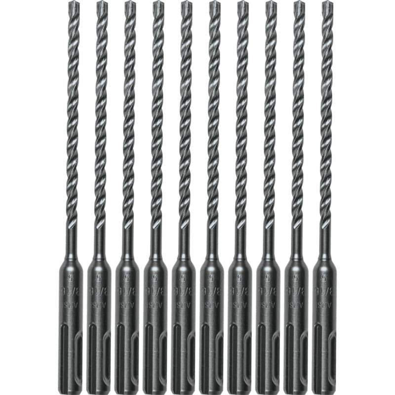3/16" x 6" 3-Cutter SDS-PLUS Drill Bit (10/Pack)