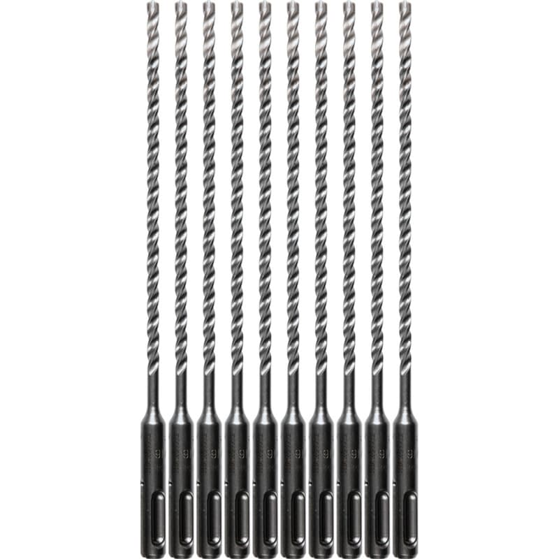 3/16" x 8" 3-Cutter SDS-PLUS Drill Bit (10/Pack)