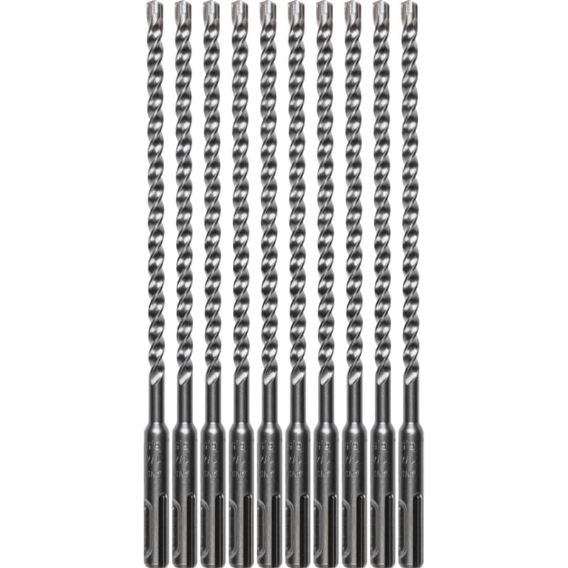 1/4" x 8" 3-Cutter SDS-PLUS Drill Bit (10/Pack)