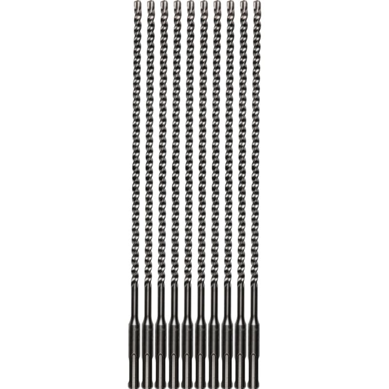 1/4" x 12" 3-Cutter SDS-PLUS Drill Bit (10/Pack)