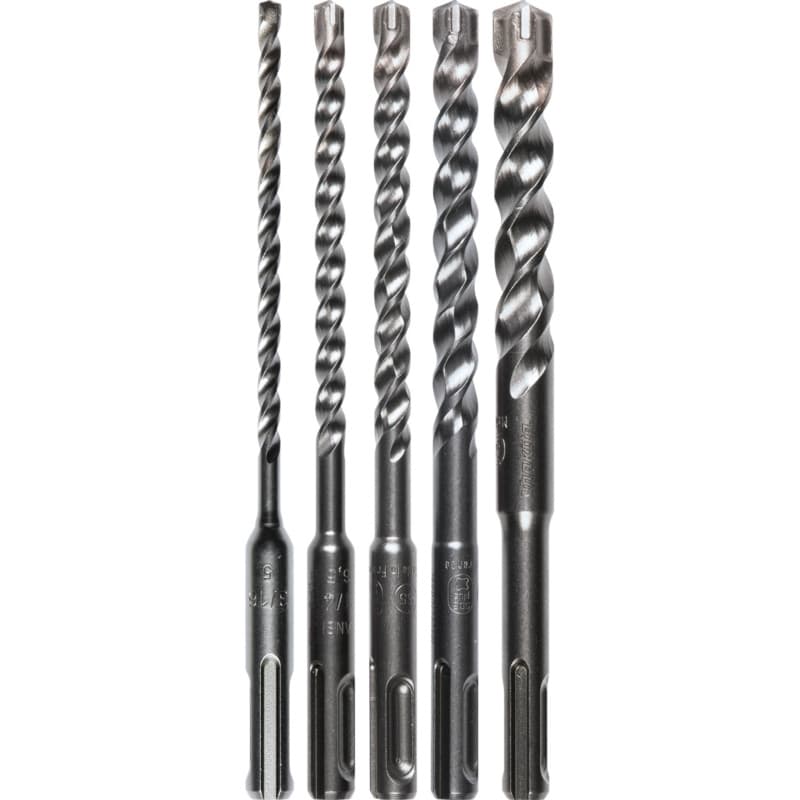 5-Piece SDS-PLUS 3-Cutter Drill Bit Set
