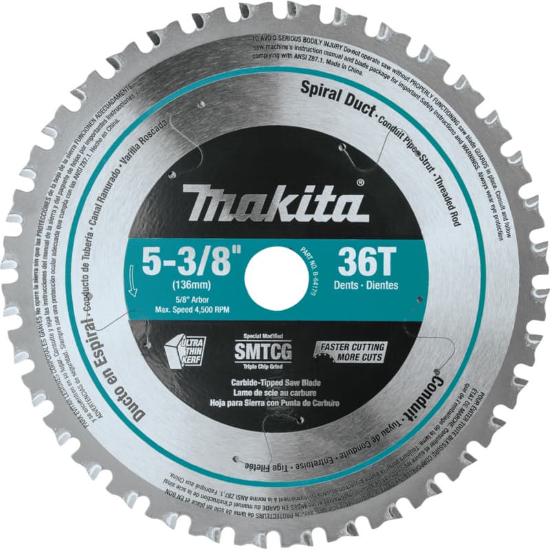 5-3/8" x 36 Teeth Cross-Cut Metal Saw Blade