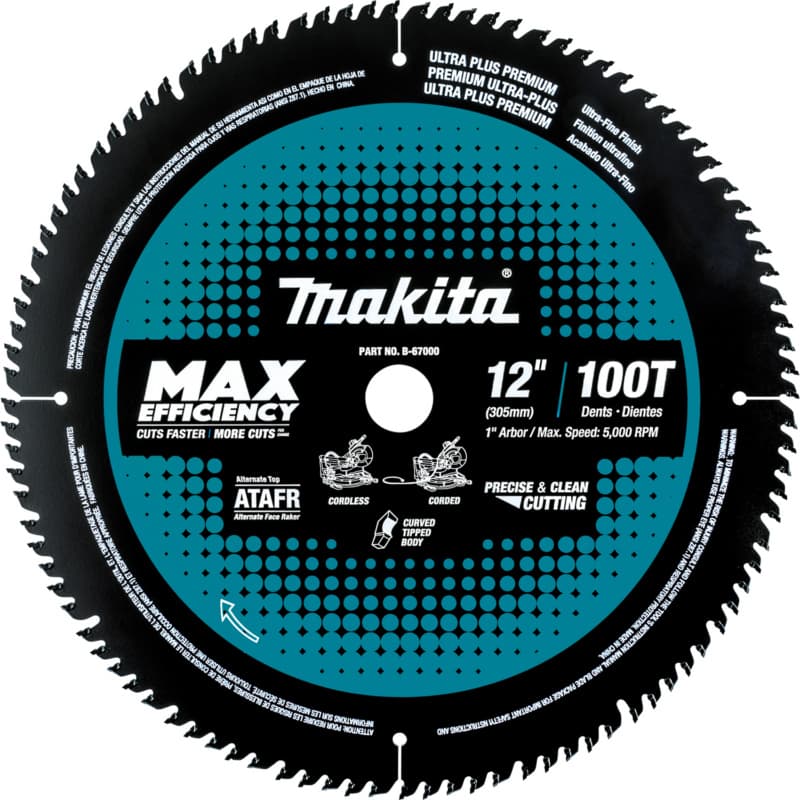 12" x 100 Teeth Carbide-Tipped Max Efficiency Miter Saw Blade