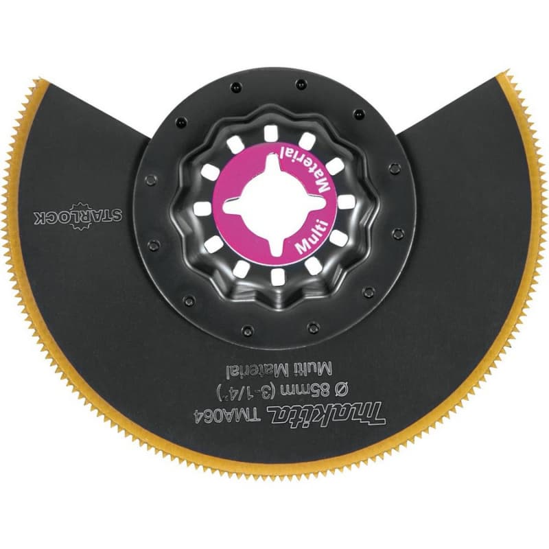 3-1/4" Starlock Oscillating Multi-Tool Bi-Metal Round Segmented Saw Blade with Titanium Tooth Coating