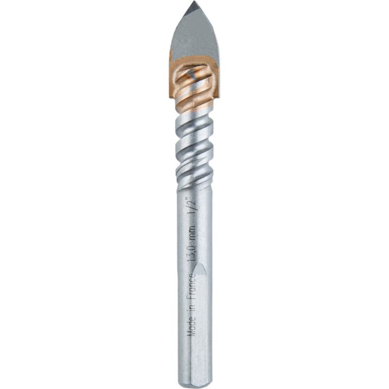 1/2" x 4" Glass/Tile Bit, 3 Flat Shank