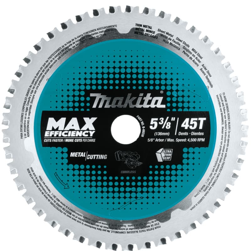 5-3/8" x 45 Teeth Cross-Cut Max Efficiency Saw Blade