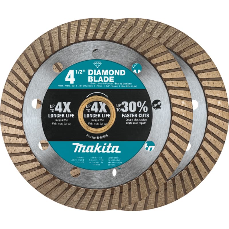 4-1/2" Turbo General Purpose Diamond Blade (2/Pack)