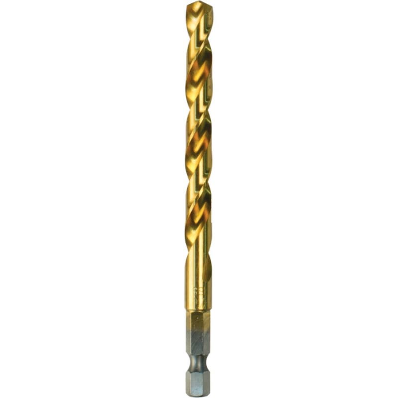 1/8" x 3-15/32" Titanium Coated Drill Bit, 1/4" Shank