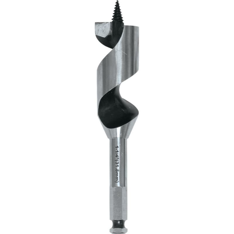 1-1/4" x 6" Ship Auger Bit, 7/16" Shank