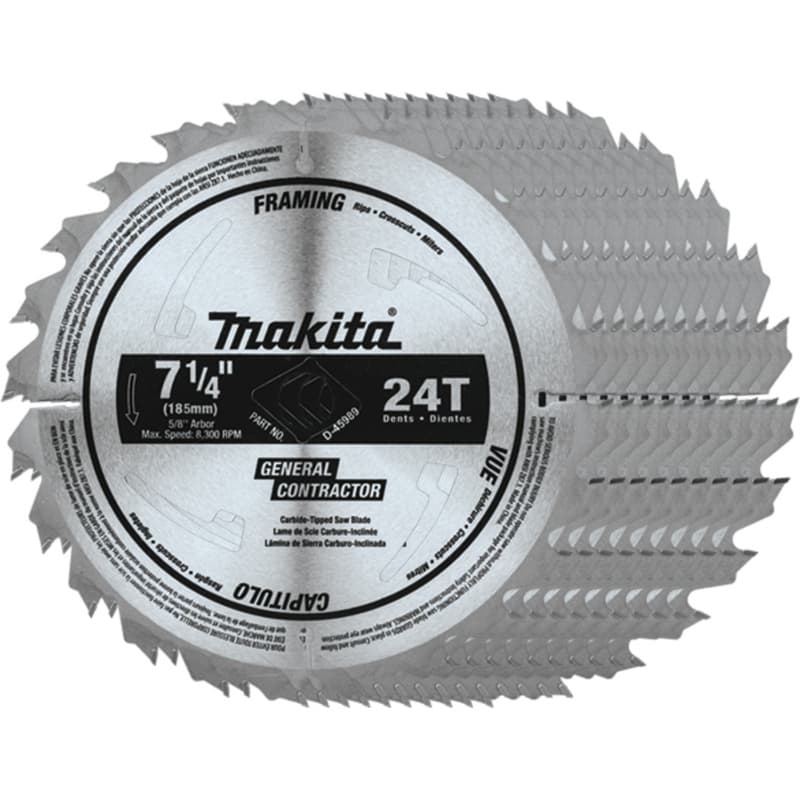 7-1/4" x 24 Teeth Cross-Cut/Rip Circular Saw Blade (10/Pack)