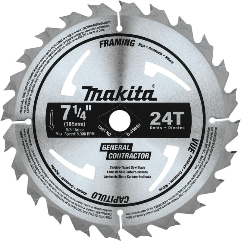 7-1/4" x 24 Teeth Rip/Cross-Cut Circular Saw Blade