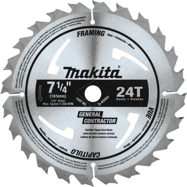 7-1/4" x 24 Teeth Rip/Cross-Cut Circular Saw Blade